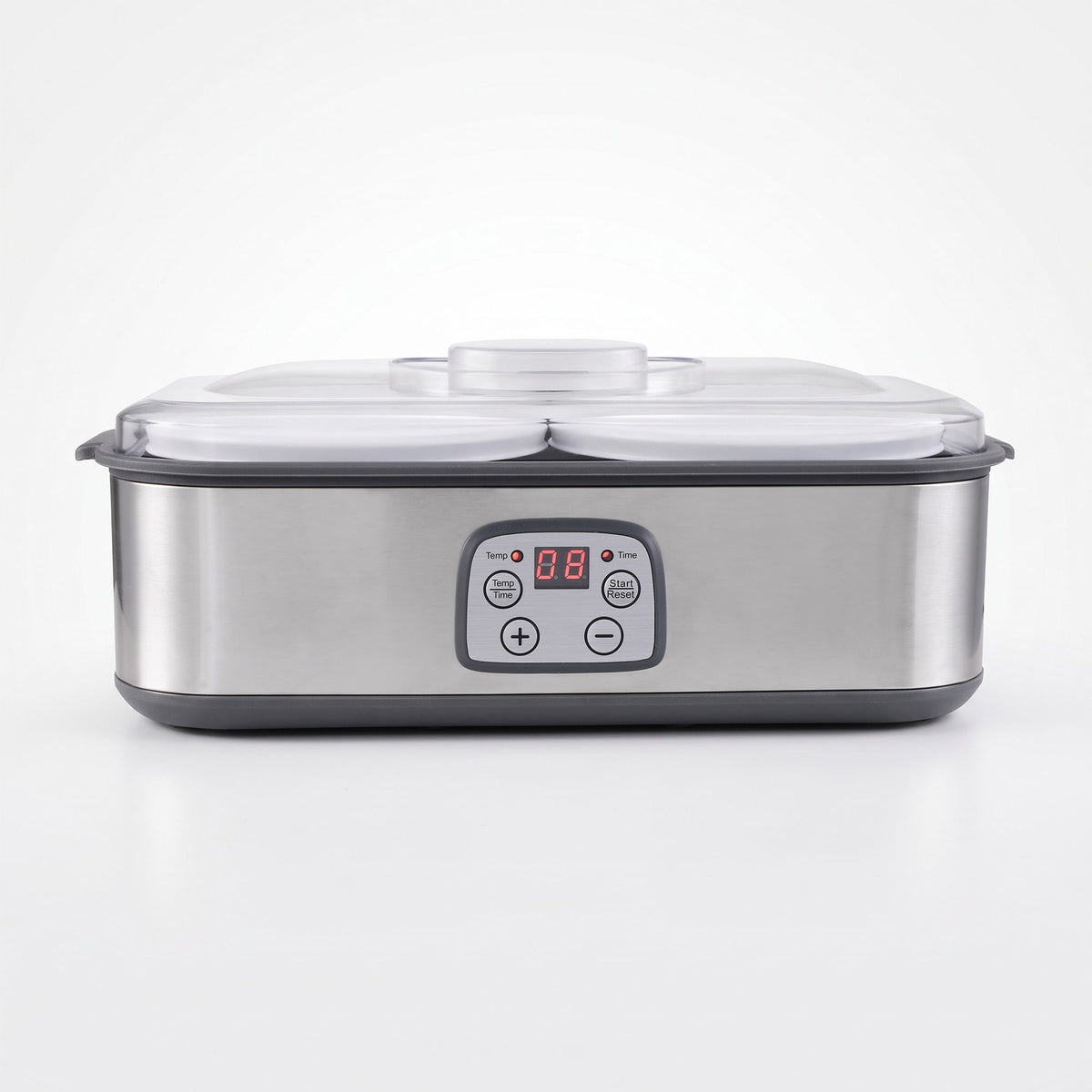 Devanti Greek Yoghurt Maker Machine 2x960ml Large Tubs Temp Control Grey
