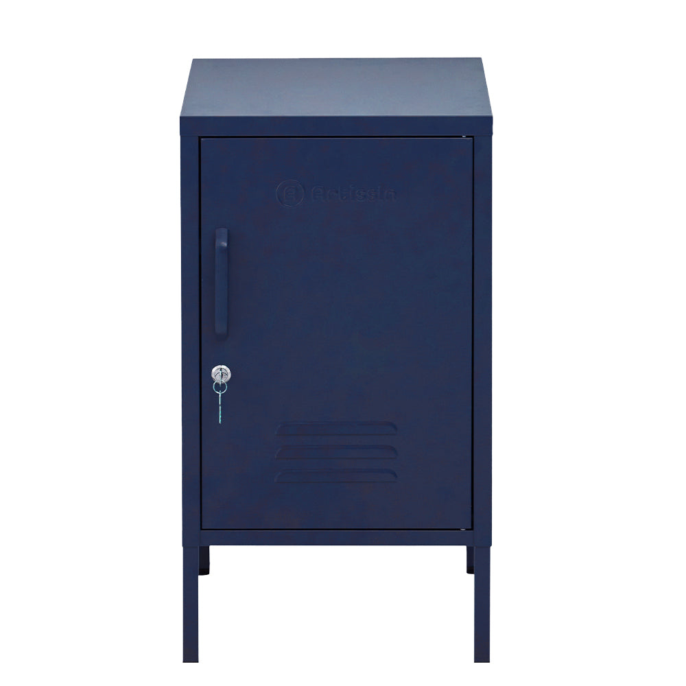 ArtissIn Bedside Table Metal Cabinet - Blue