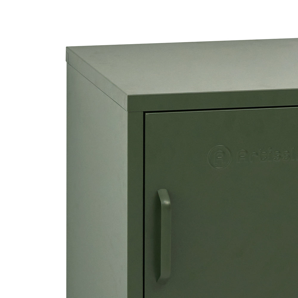 ArtissIn Bedside Table Metal Cabinet - Green