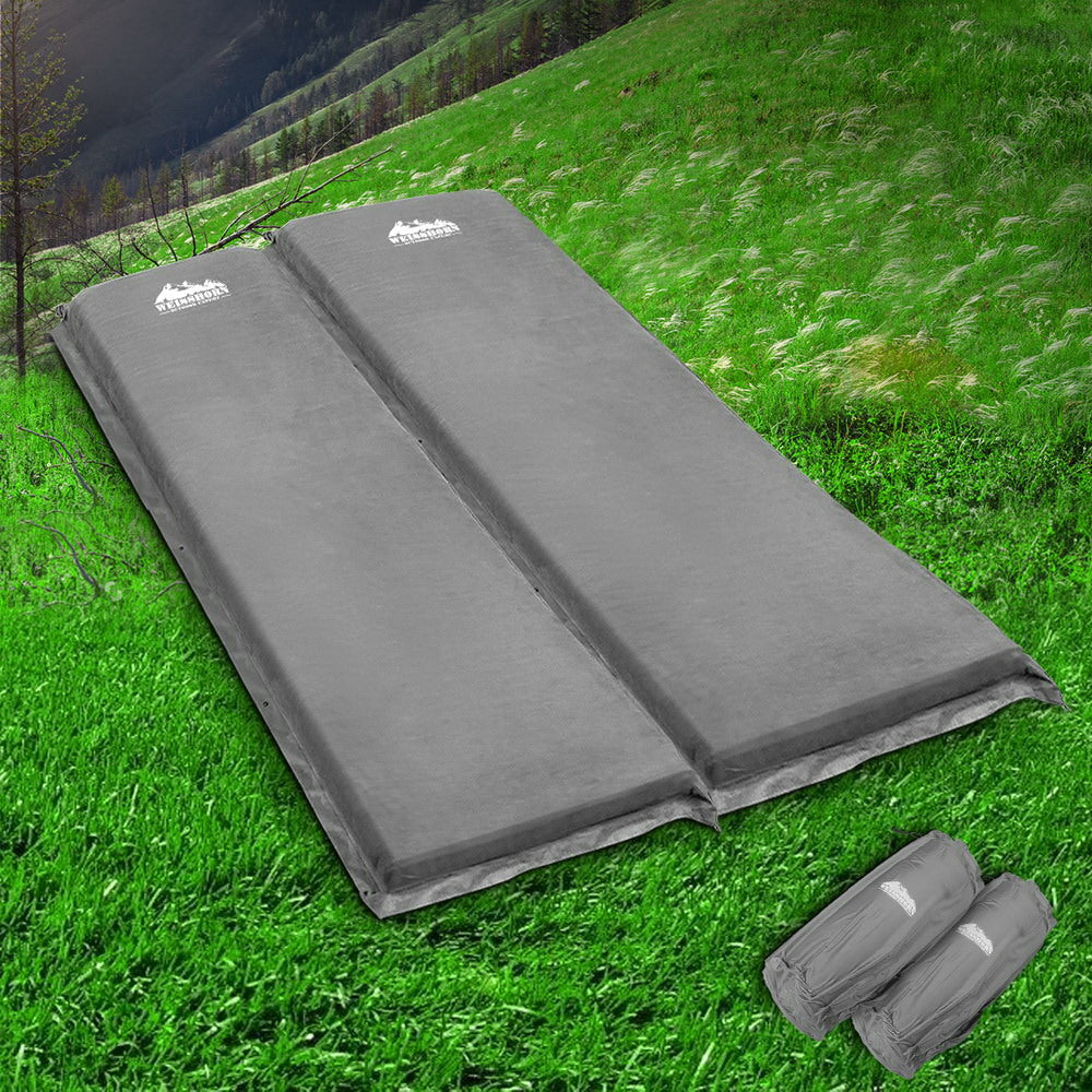 Weisshorn Self Inflating Mattress Camping Sleeping Mat Air Bed Pad Double