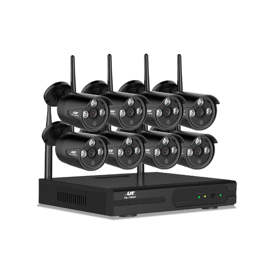 UL-tech Wireless CCTV Security System 8CH NVR 3MP 8 Bullet Cameras