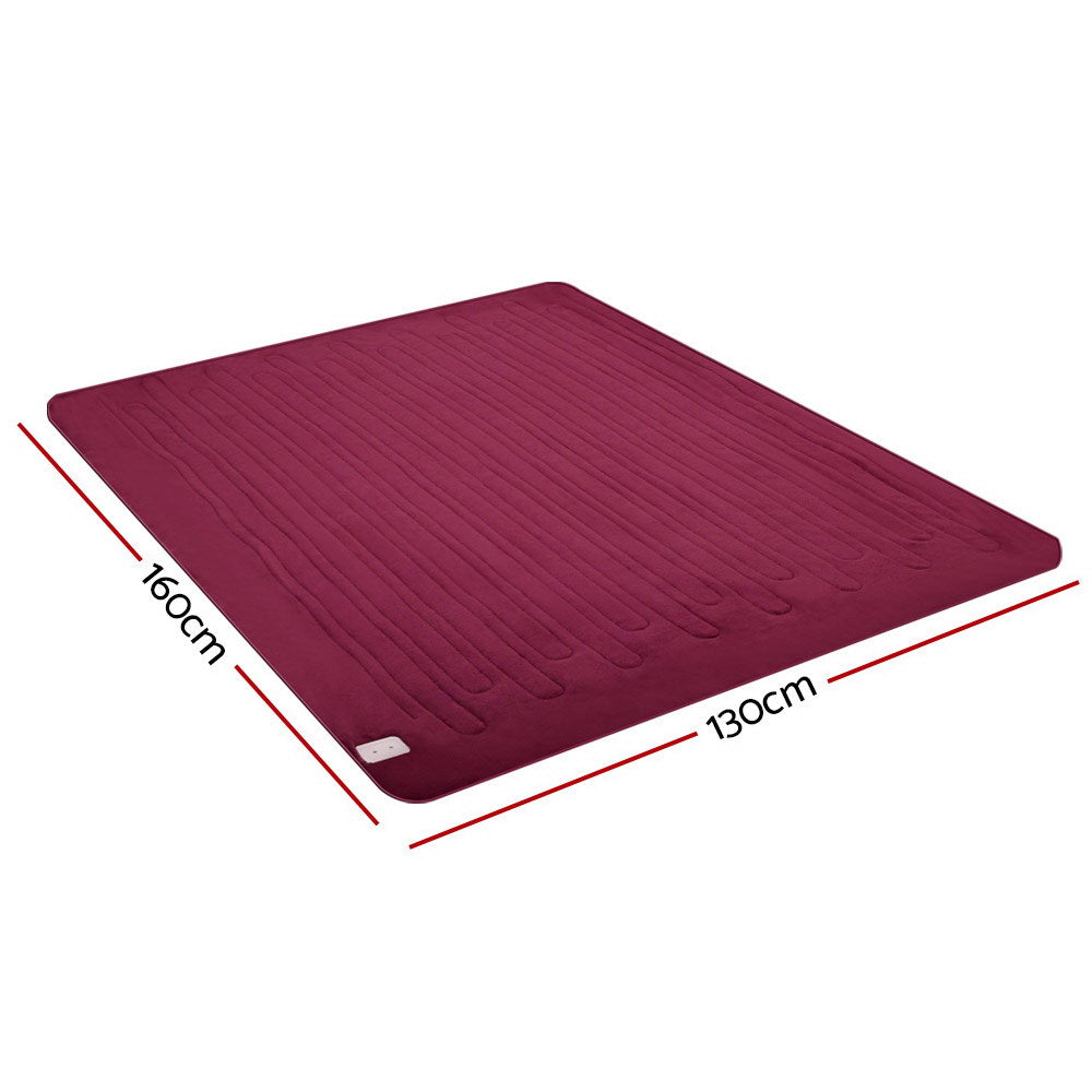giselle-bedding-electric-throw-blanket-burgundy at www.mallsonline.com.au