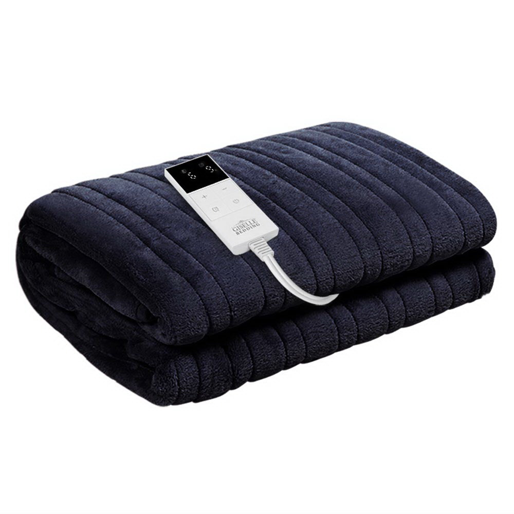 giselle-bedding-heated-electric-throw-rug-fleece-sunggle-blanket-washable-charcoal at www.mallsonline.com.au