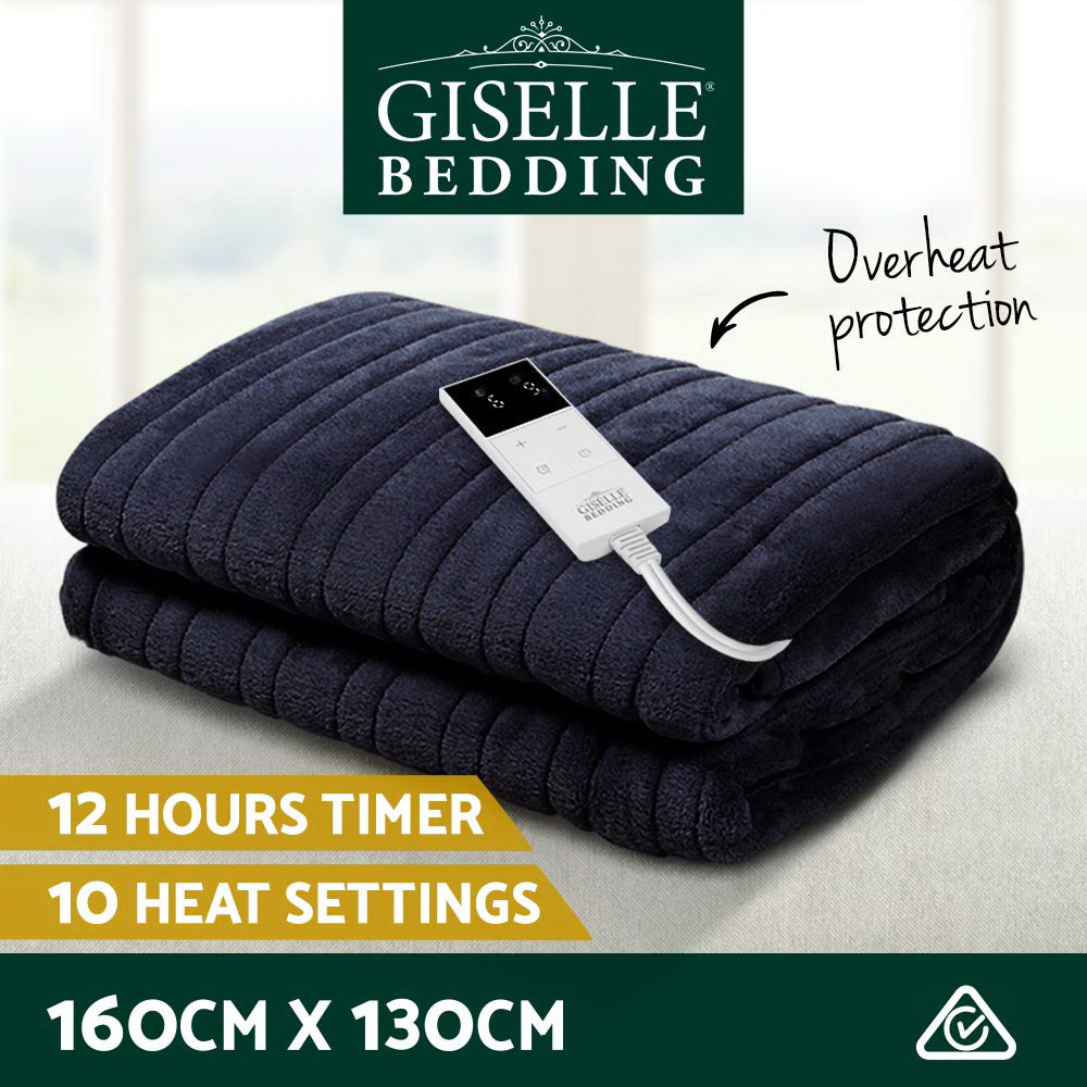 giselle-bedding-heated-electric-throw-rug-fleece-sunggle-blanket-washable-charcoal at www.mallsonline.com.au