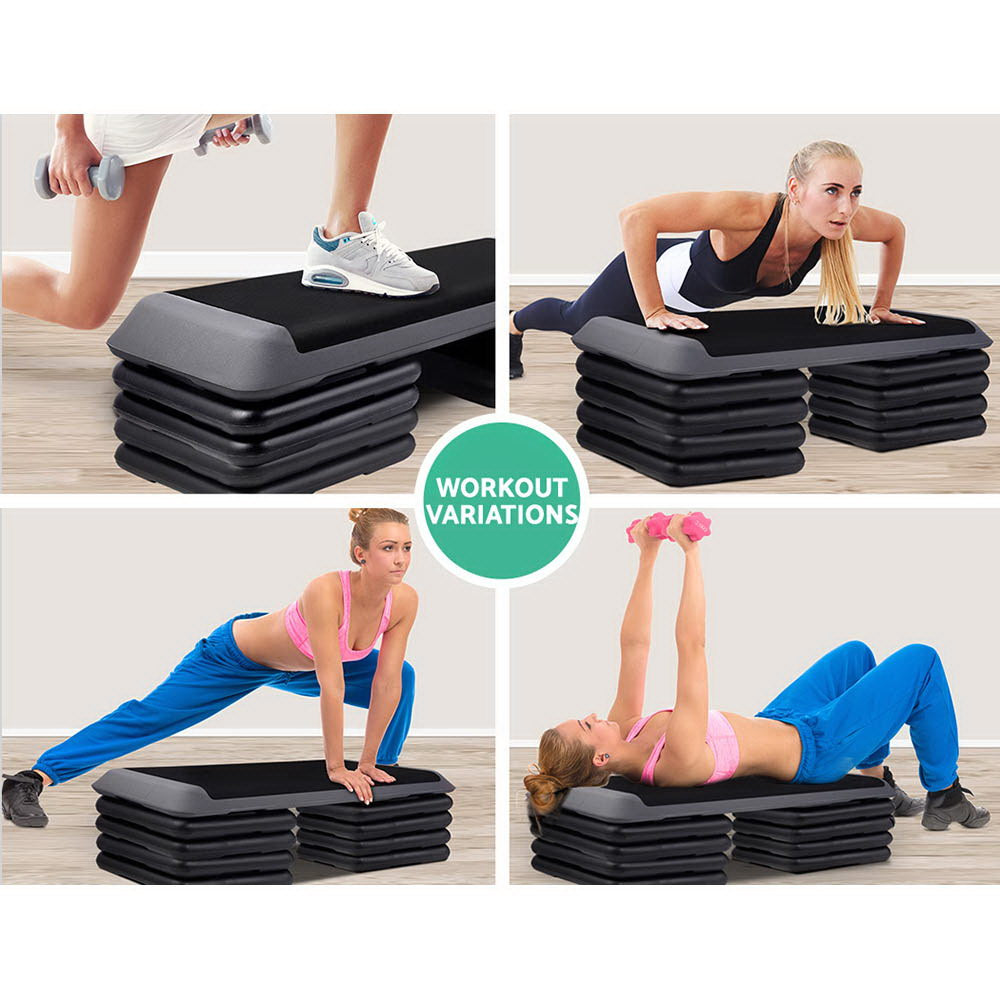 everfit-set-of-4-aerobic-step-risers-exercise-stepper-workout-gym-fitness-bench-platform at www.mallsonline.com.au