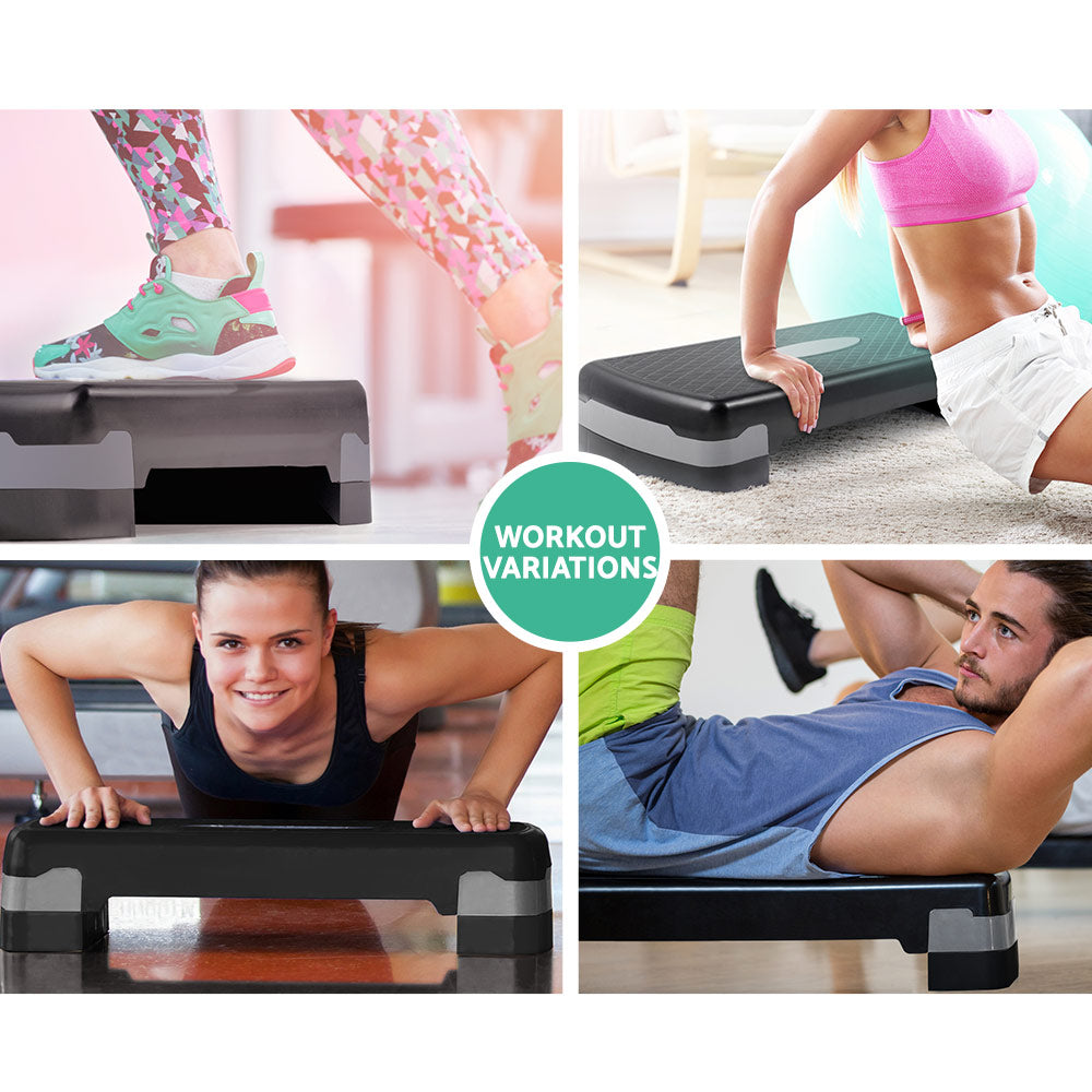 aerobic-step-exercise-stepper-steps-fitness-block-bench-riser-home-gym at www.mallsonline.com.au