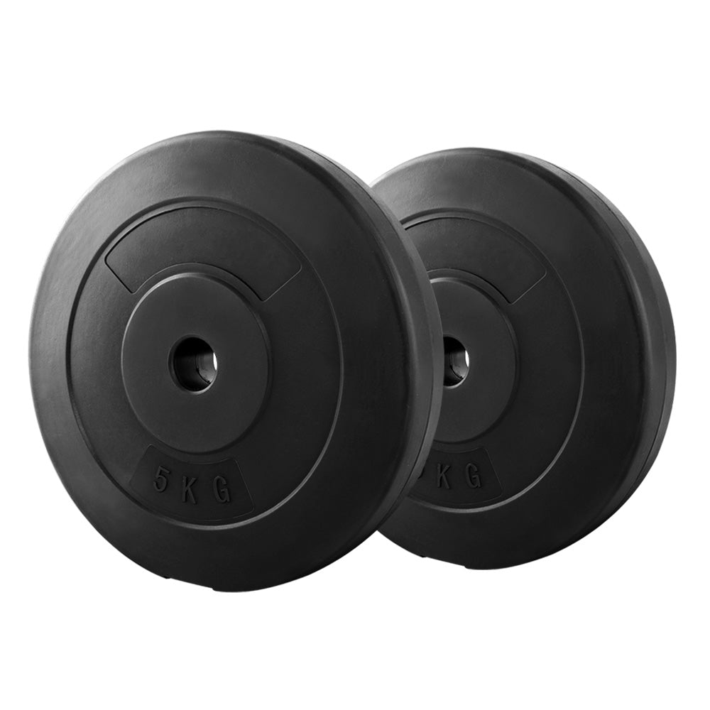 2-x-5kg-barbell-weight-plates-standard-home-gym-press-fitness-exercise-rubber at www.mallsonline.com.au