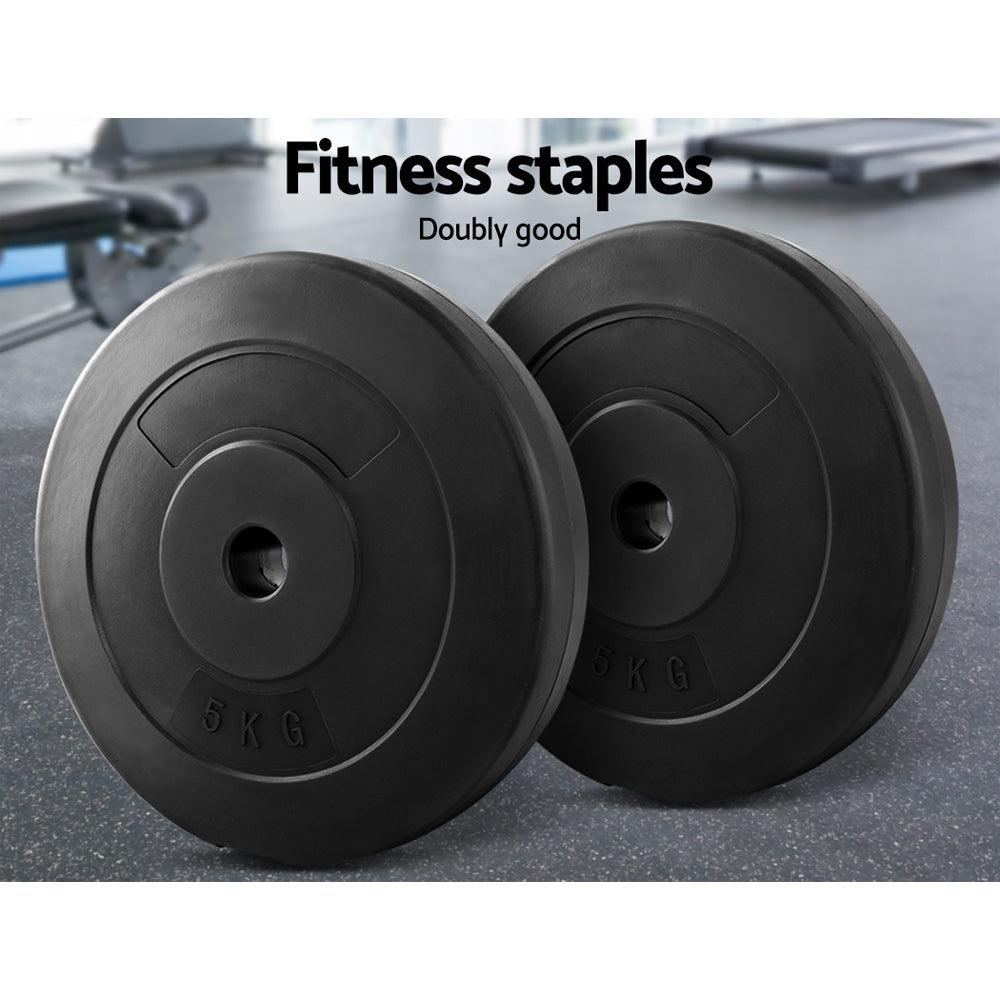 2-x-5kg-barbell-weight-plates-standard-home-gym-press-fitness-exercise-rubber at www.mallsonline.com.au