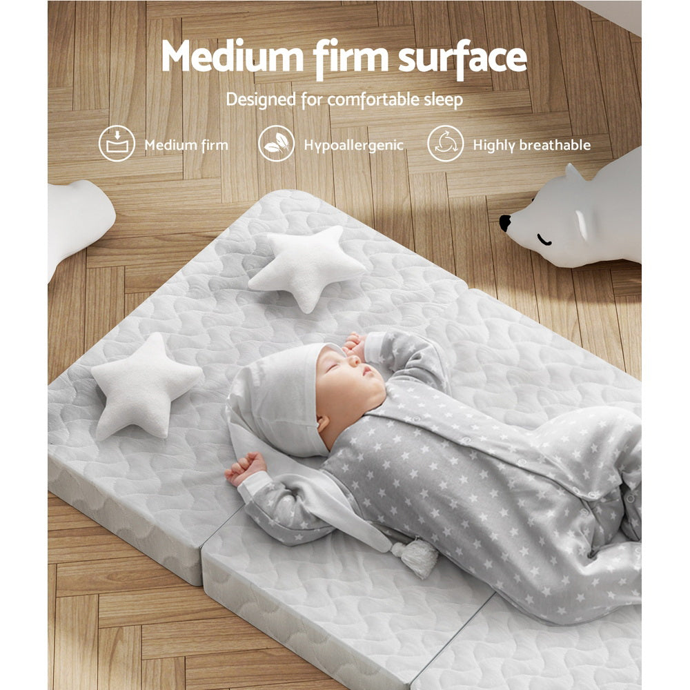 giselle-foldable-mattress-portacot-foam-mattresses-travel-cot-baby-bamboo-cover at www.mallsonline.com.au