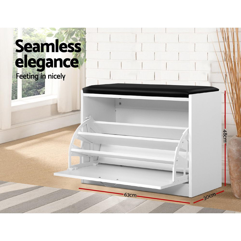 artiss-shoe-cabinet-bench-shoes-storage-rack-organiser-drawer-white-15-pairs at www.mallsonline.com.au