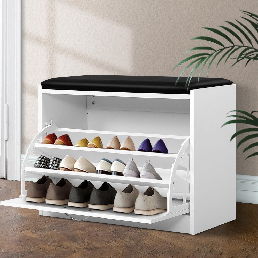 artiss-shoe-cabinet-bench-shoes-storage-rack-organiser-drawer-white-15-pairs at www.mallsonline.com.au