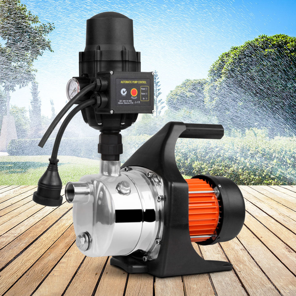 Giantz Garden Water Pump High Pressure 800W Tank Rain Farm Irrigation House Black