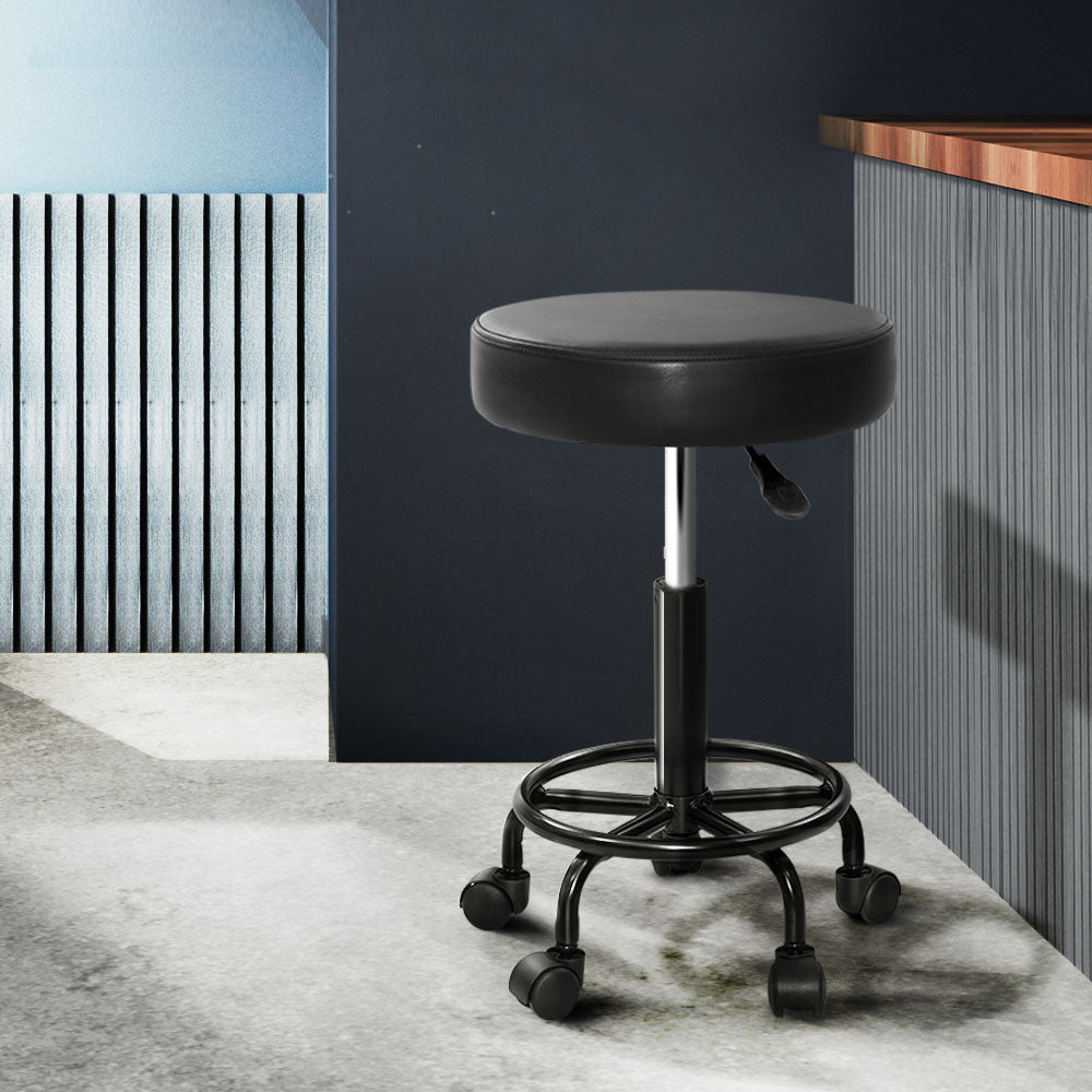 Artiss 2 x Salon Stool Round Swivel Chair