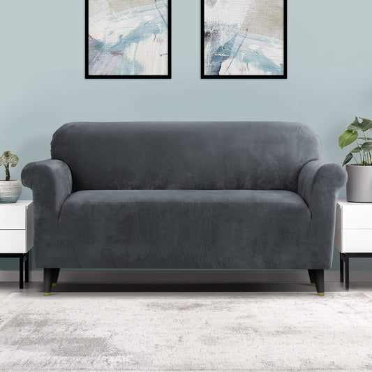 artiss-velvet-sofa-cover-plush-couch-cover-lounge-slipcover-3-seater-grey