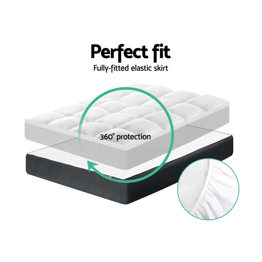 giselle-king-single-mattress-topper-pillowtop-1000gsm-microfibre-filling-protector at www.mallsonline.com.au