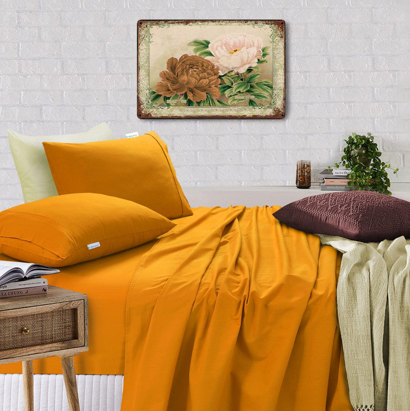 elan-linen-100-egyptian-cotton-vintage-washed-500tc-mustard-double-bed-sheets-set