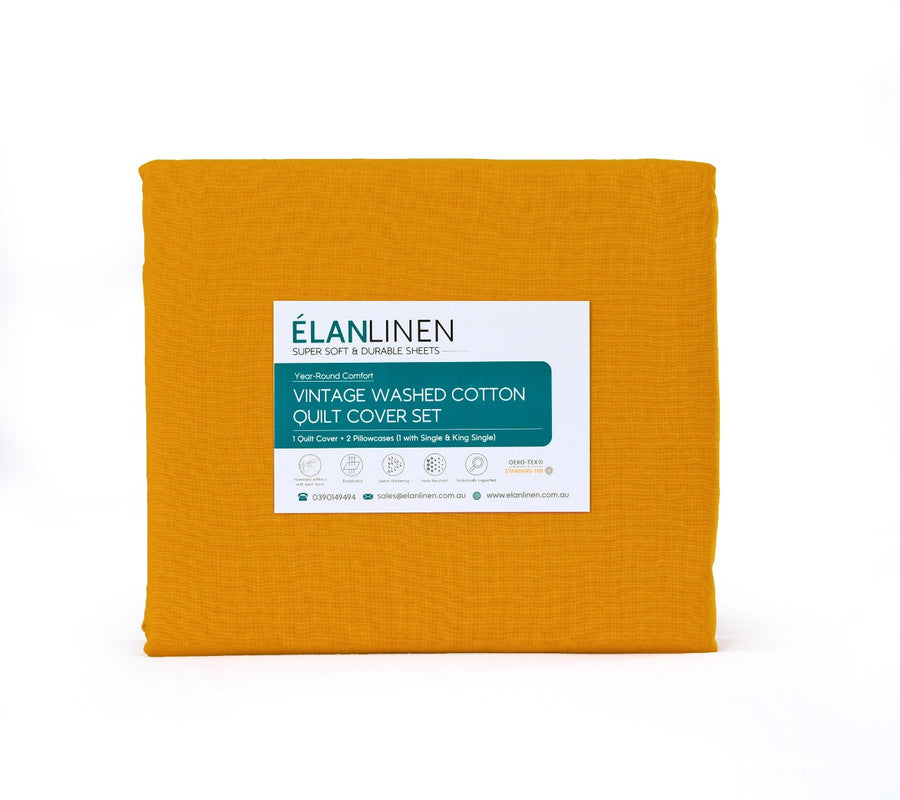 elan-linen-100-egyptian-cotton-vintage-washed-500tc-mustard-double-bed-sheets-set