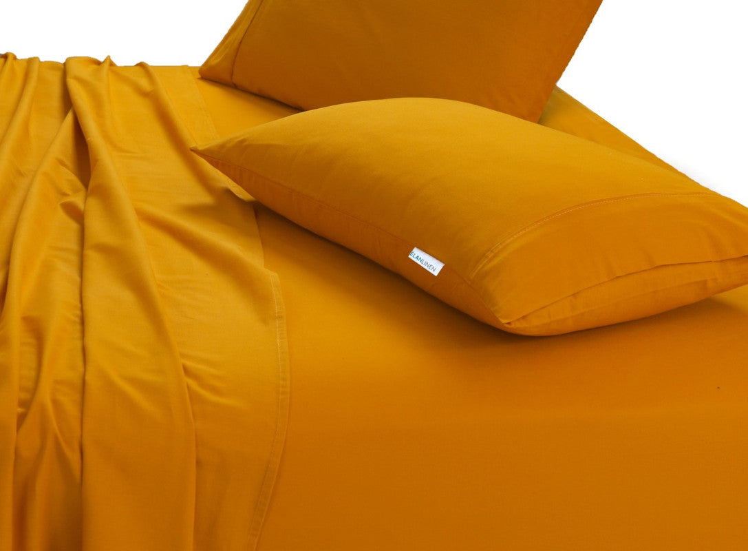 elan-linen-100-egyptian-cotton-vintage-washed-500tc-mustard-double-bed-sheets-set