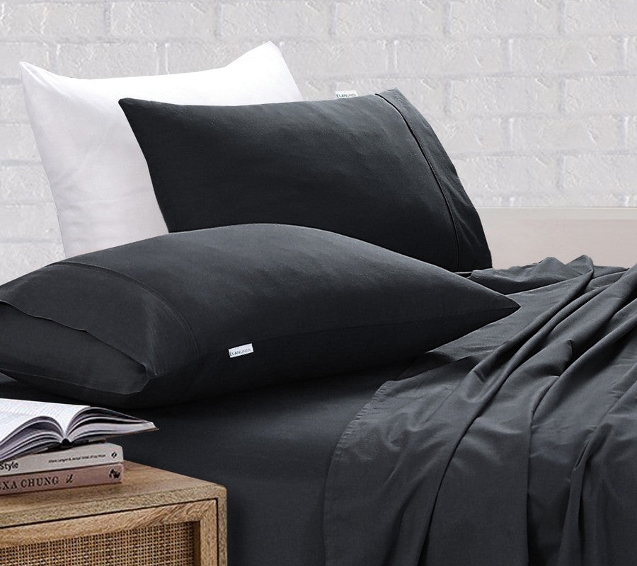 elan-linen-100-egyptian-cotton-vintage-washed-500tc-charcoal-king-single-bed-sheets-set