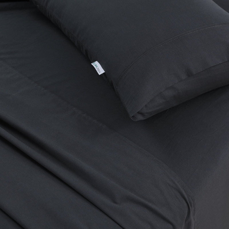 elan-linen-100-egyptian-cotton-vintage-washed-500tc-charcoal-single-bed-sheets-set