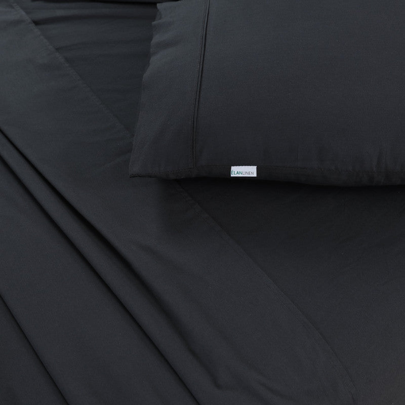 elan-linen-100-egyptian-cotton-vintage-washed-500tc-charcoal-single-bed-sheets-set