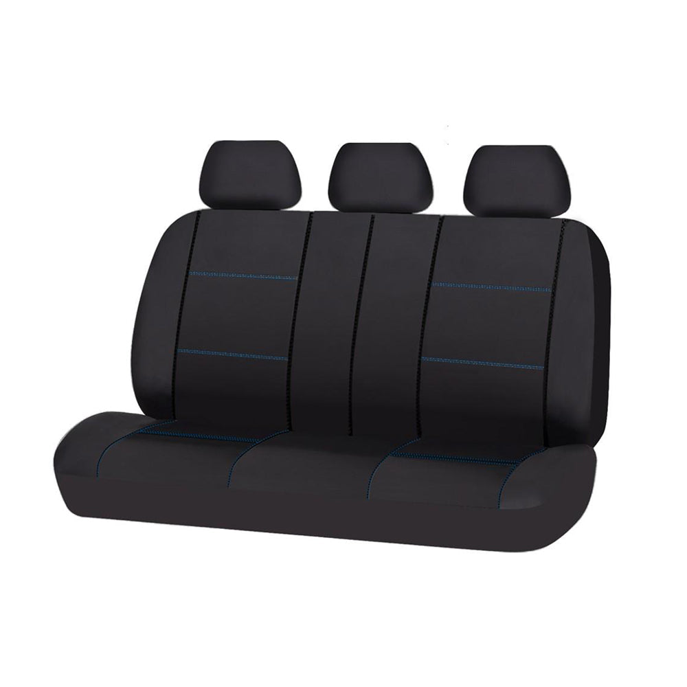 universal-lavish-rear-seat-cover-size-06-08s-black-blue-stitching at www.mallsonline.com.au