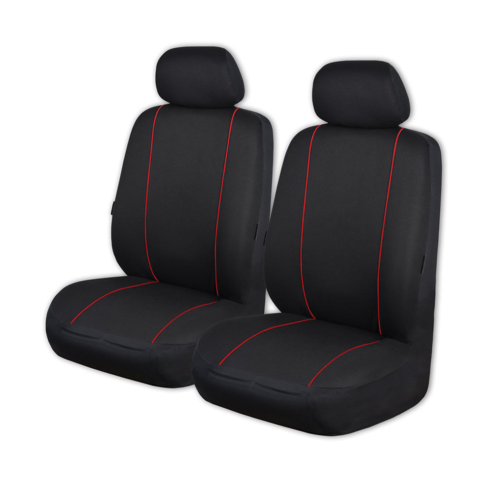 universal-pinnacle-front-seat-covers-size-30-35-black-red-piping at www.mallsonline.com.au