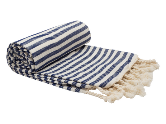 Portsea Turkish Cotton Towel - Navy