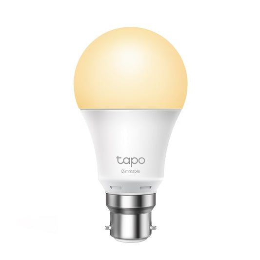 tp-link-tapo-dimmable-smart-light-bulb-l510b-bayonet-fitting-dimmable-no-hub-required-voice-control-schedule-timer-2700k-8-7w-2-4-ghz-802-11b-g-n