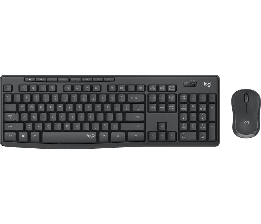 Logitech Mk295 Wireless Silent Keyboard And Mouse Combo, 2.4Ghz Usb Receiver