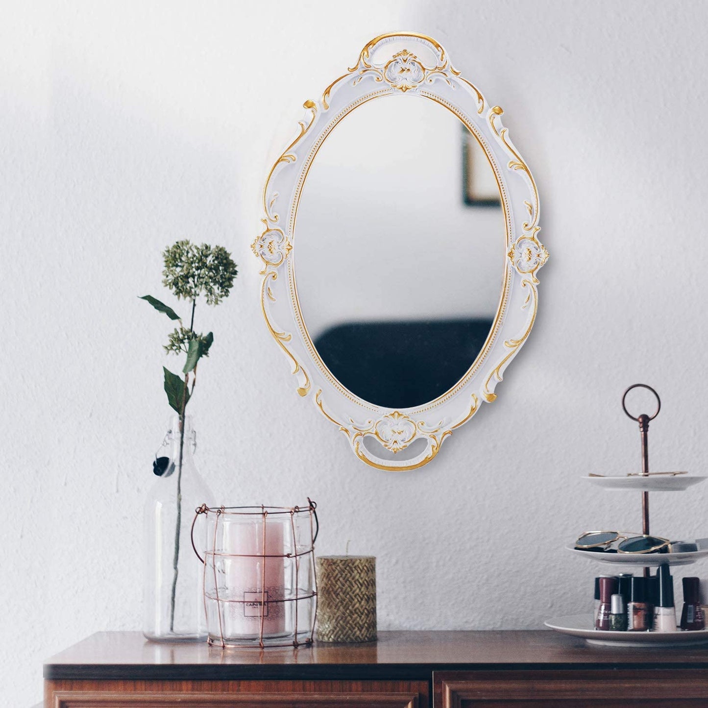 oval-antique-white-25-x-38-cm-vintage-carved-hanging-wall-mirror-for-bedroom-and-living-room at www.mallsonline.com.au