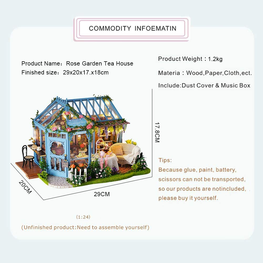 dollhouse-miniature-with-furniture-kit-plus-dust-proof-and-music-movement-rosa-garden-tea at www.mallsonline.com.au
