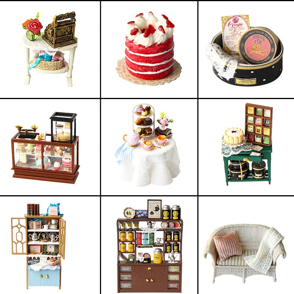 dollhouse-miniature-with-furniture-kit-plus-dust-proof-and-music-movement-rosa-garden-tea at www.mallsonline.com.au