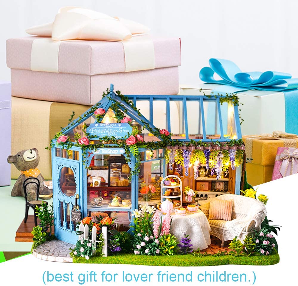 dollhouse-miniature-with-furniture-kit-plus-dust-proof-and-music-movement-rosa-garden-tea at www.mallsonline.com.au