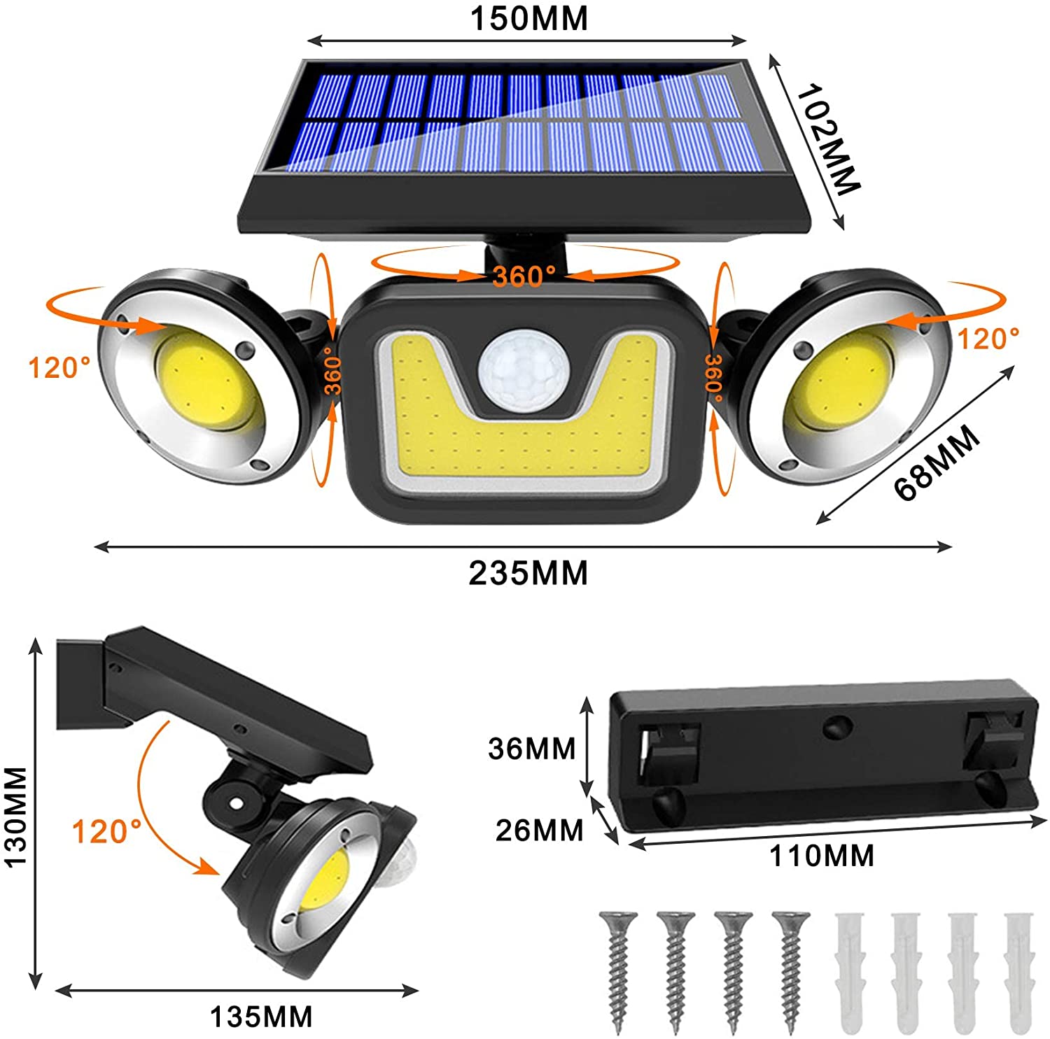 outdoor-solar-lights-with-3-adjustable-head-for-porch-garden-patio www.mallsonline.com.au