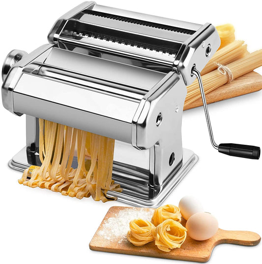 pasta-maker-manual-steel-machine-with-8-adjustable-thickness-settings at www.mallsonline.com.au