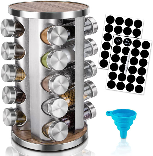 rotating-spice-rack-organizer-with-20-pieces-jars-for-kitchen at www.mallsonline.com.au
