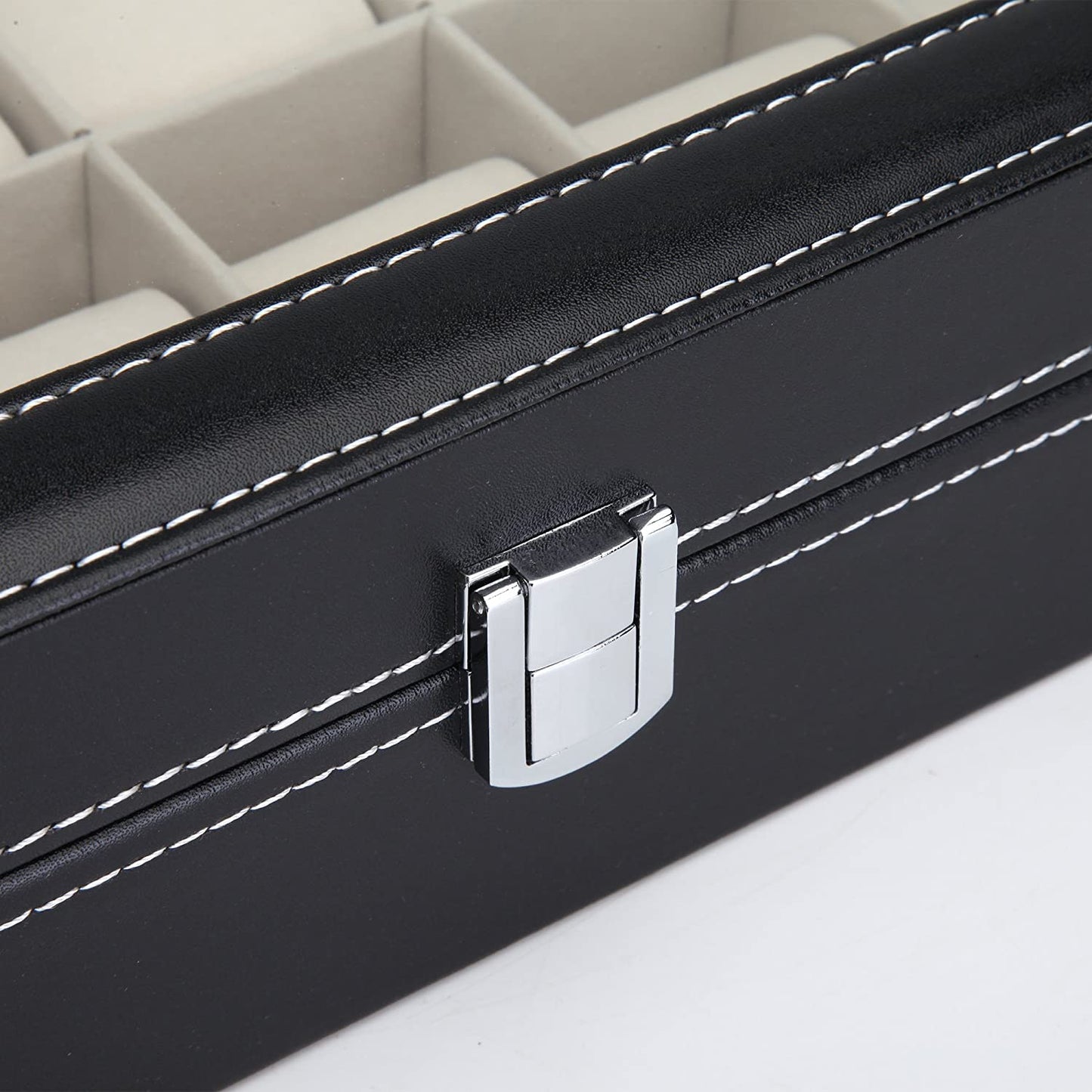 black-pu-leather-watch-organizer-display-storage-box-cases-for-men-women-12-slots at www.mallsonline.com.au