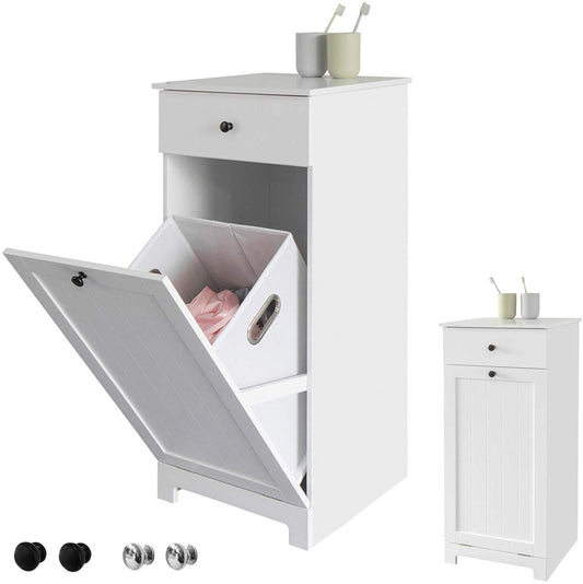 white-bathroom-cabinet-with-laundry-basket-and-drawer www.mallsonline.com.au