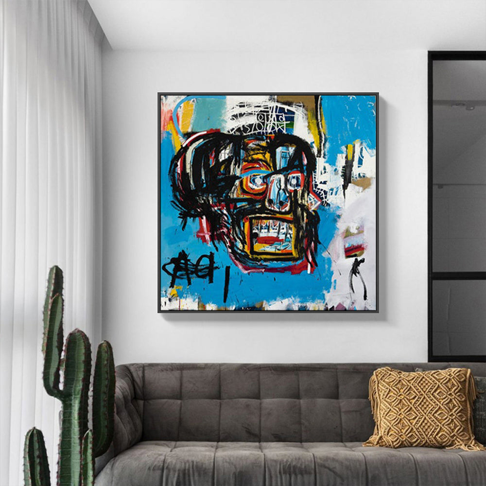 60cmx60cm-blue-head-black-frame-canvas-wall-art at www.mallsonline.com.au