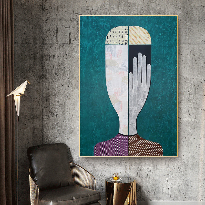 50cmx70cm-abstract-man-gold-frame-canvas-wall-art at www.mallsonline.com.au