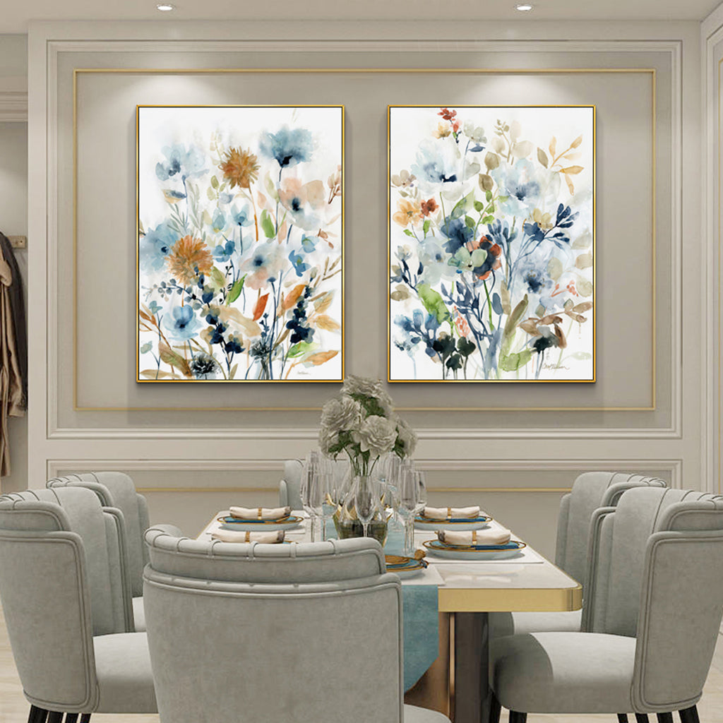 50cmx70cm-colourful-floras-watercolour-style-2-sets-gold-frame-canvas-wall-art at www.mallsonline.com.au