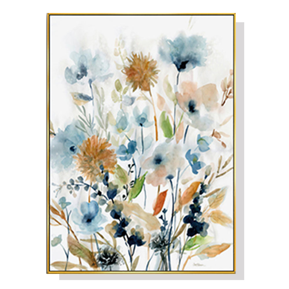 50cmx70cm-colourful-floras-watercolour-style-i-gold-frame-canvas-wall-art www.mallsonline.com.au