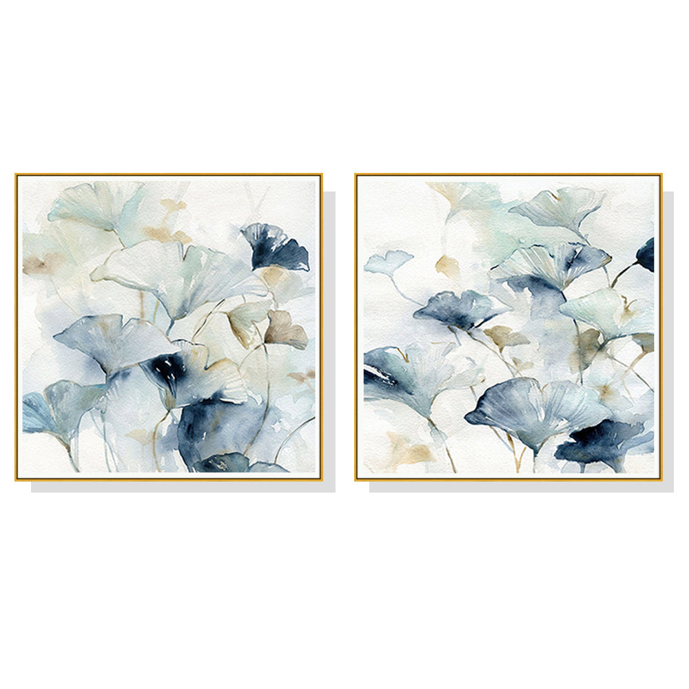 60cmx60cm-gingko-leaves-by-carol-robinson-2-sets-gold-frame-canvas-wall-art at www.mallsonline.com.au