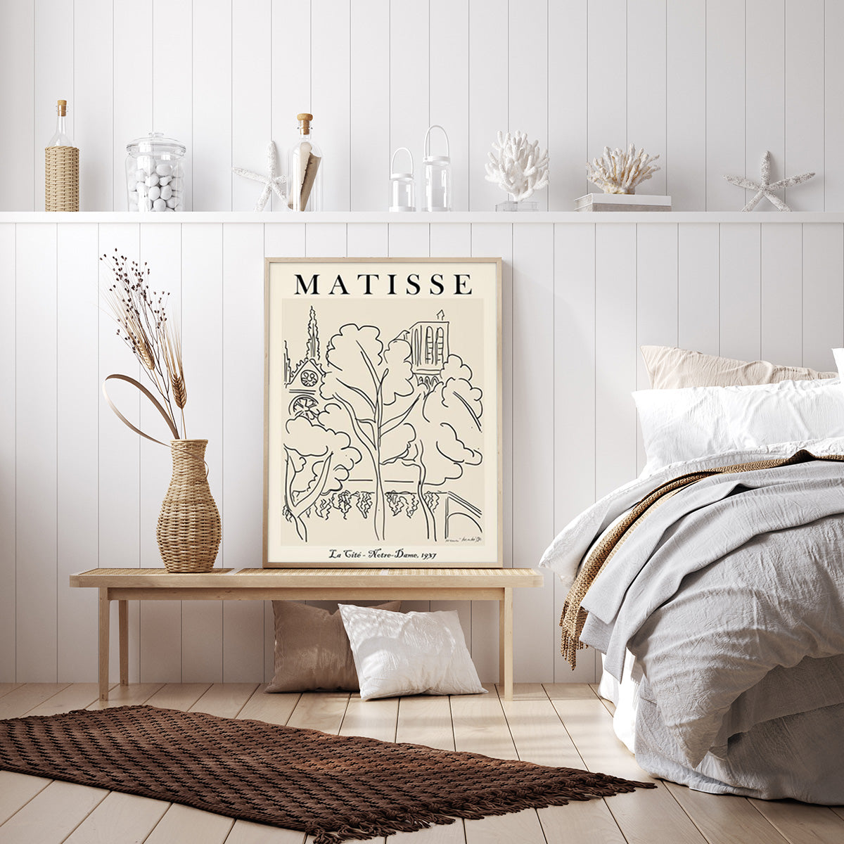 Wall Art 60cmx90cm Line Art By Henri Matisse Wood Frame Canvas