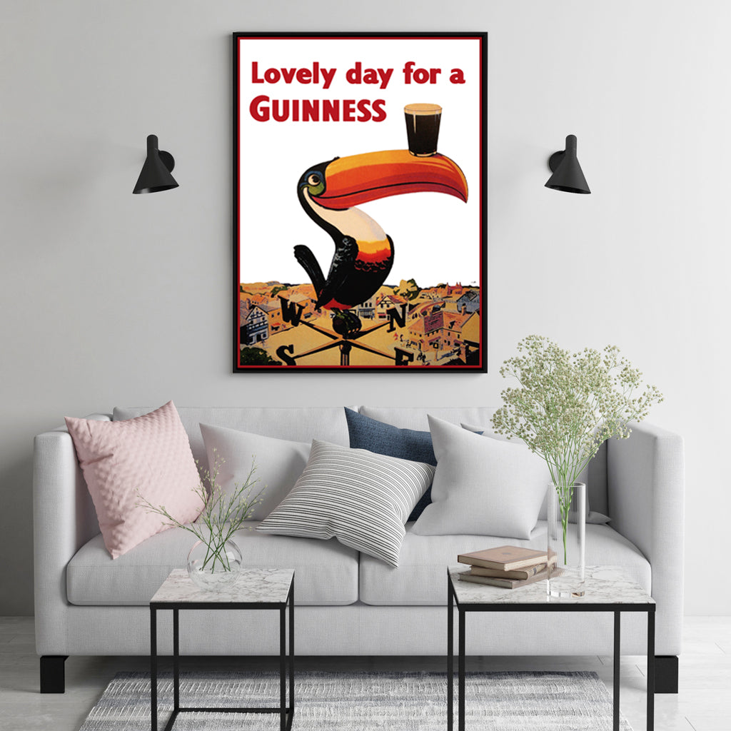 70cmx100cm-beer-lovely-day-for-a-guinness-black-frame-canvas-wall-art www.mallsonline.com.au