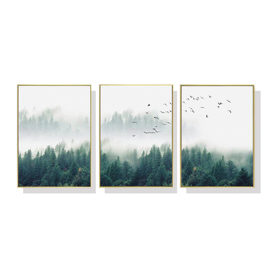 40cmx60cm-mystical-forest-3-sets-gold-frame-canvas-wall-art www.mallsonline.com.au