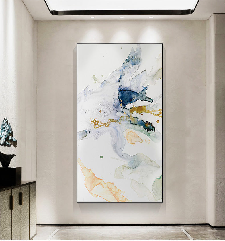 40cmx80cm-abstract-watercolour-style-black-frame-canvas-wall-art