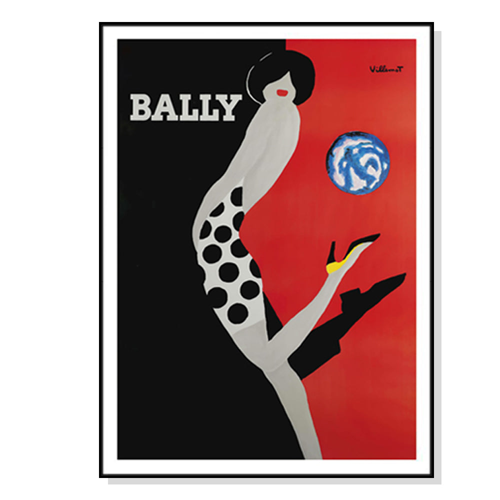 70cmx100cm-fashion-bally-black-frame-canvas-wall-art