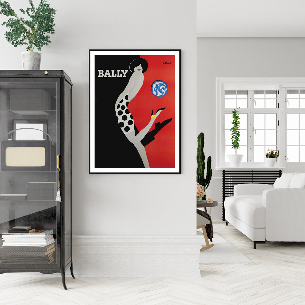 70cmx100cm-fashion-bally-black-frame-canvas-wall-art